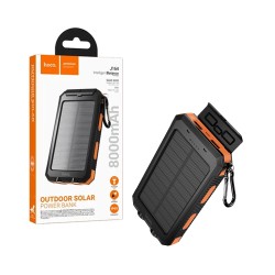 Solar Power Bank Hoco J164 Platinum com Luz Dupla 8000mAh Preto